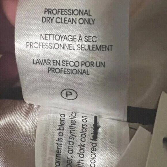 Calvin Klein Camel Single-Breasted Button Coat Wool Cashmere Blend Size 8 NWT - Picture 9 of 11